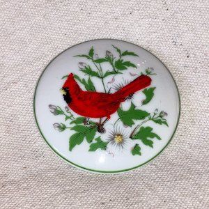 Vintage Signed Leart Made in Brazil Ceramic Trinket Box & Dish Set